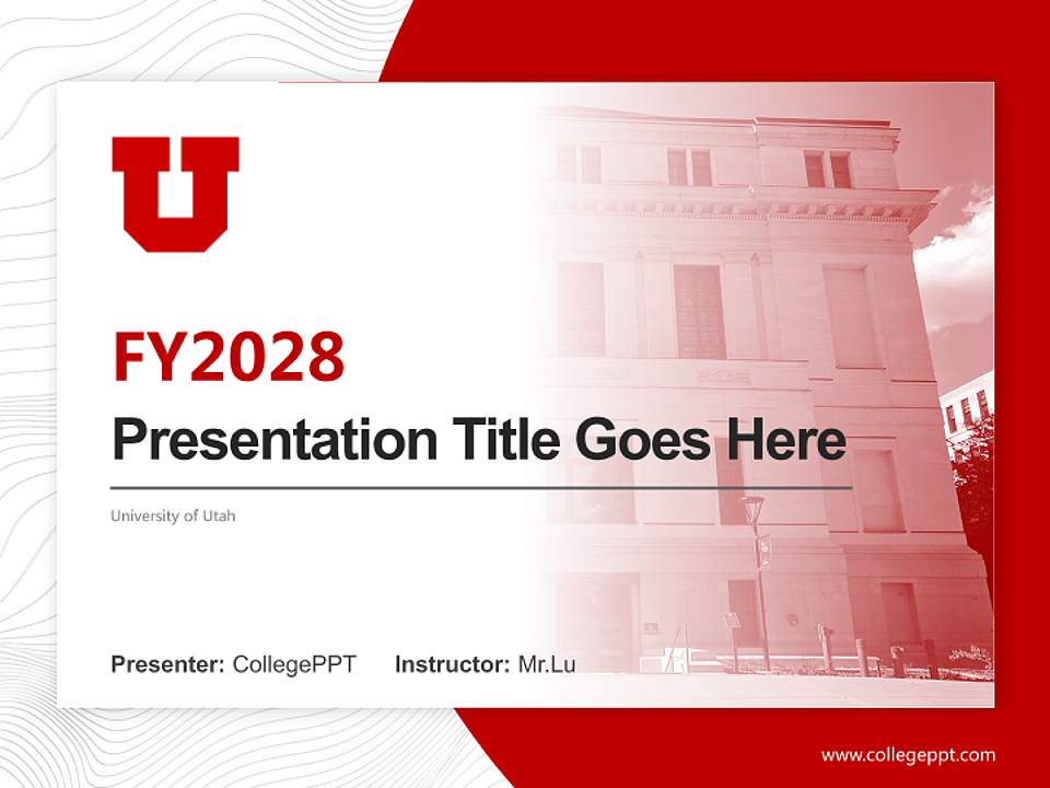 University of Utah Academic Presentation/Research Findings Report PPT Template4:3 ratio PPT effect preview image5