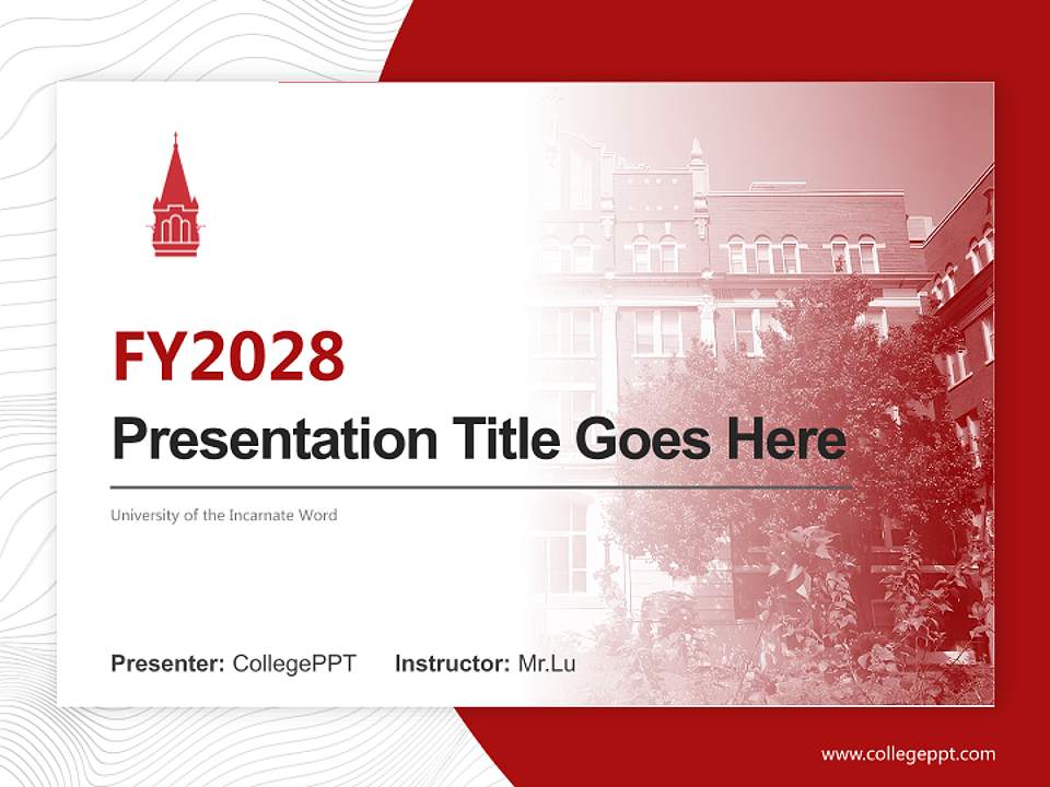 University of the Incarnate Word Academic Presentation/Research Findings Report PPT Template4:3 ratio PPT effect preview image5