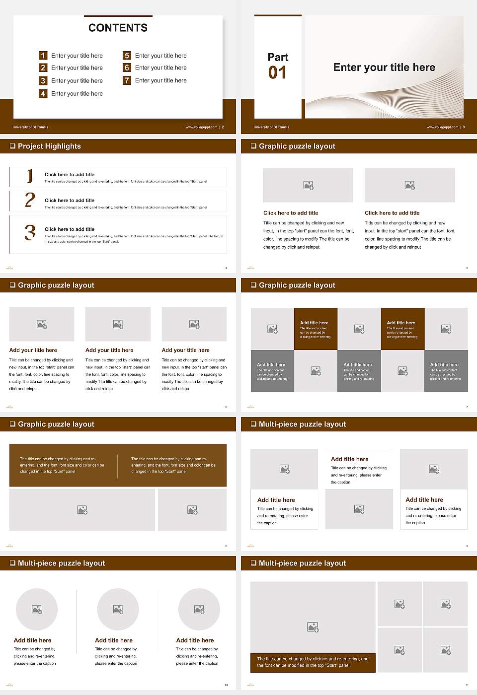 University of St Francis General Purpose PPT Template16:9 ratio PPT effect preview image2