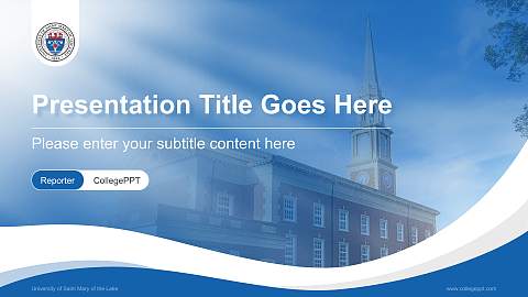 University of Saint Mary of the Lake Lecture Sharing and Networking Event PPT Template