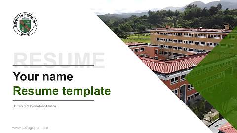 University of Puerto Rico-Utuado Resume PPT Template