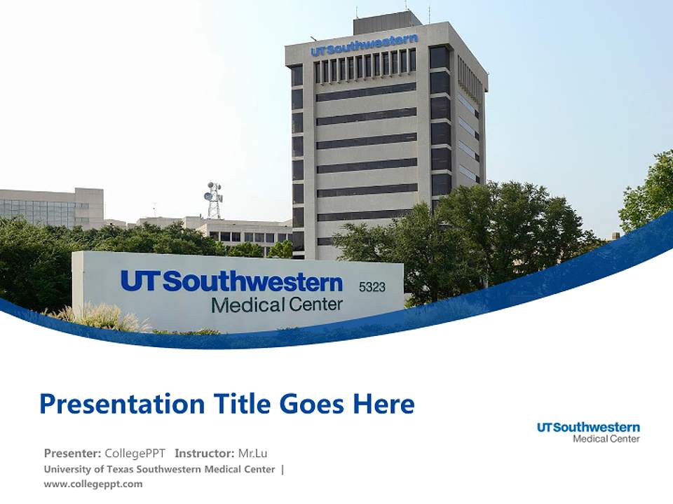 University of Texas Southwestern Medical Center Course/Courseware Creation PPT Template4:3 ratio PPT effect preview image5