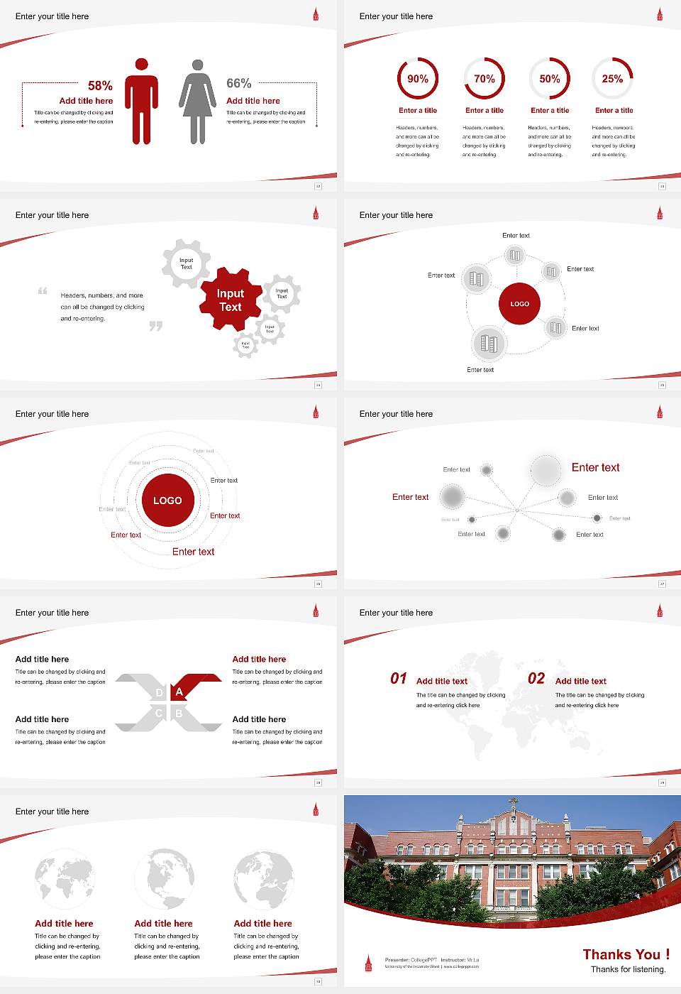 University of the Incarnate Word Course/Courseware Creation PPT Template16:9 ratio PPT effect preview image4