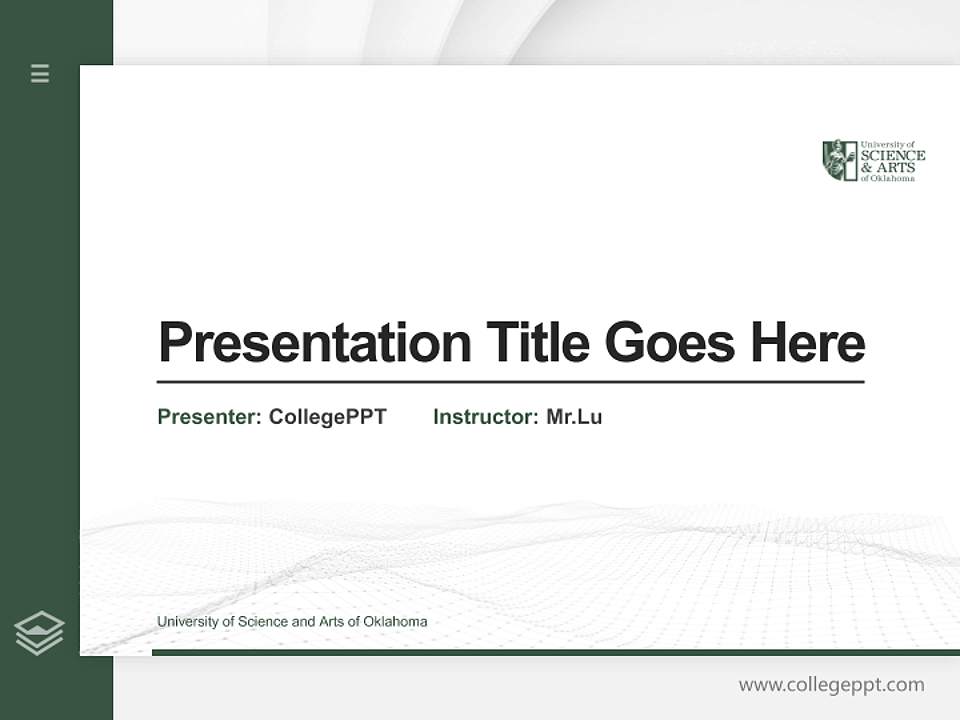 University of Science and Arts of Oklahoma Thesis Proposal/Graduation Defense PPT Template4:3 ratio PPT effect preview image5