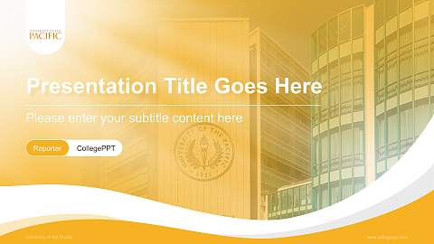 University of the Pacific Lecture Sharing and Networking Event PPT Template