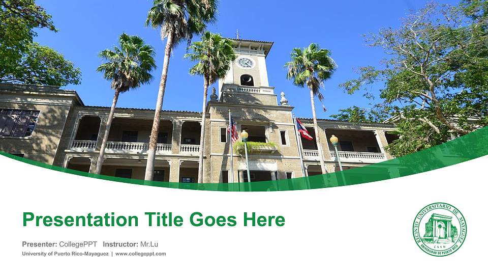 University of Puerto Rico-Mayaguez Course/Courseware Creation PPT Template16:9 ratio PPT effect preview image