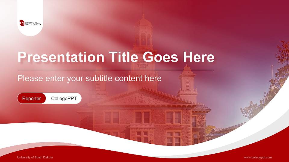 University of South Dakota Lecture Sharing and Networking Event PPT Template16:9 ratio PPT effect preview image