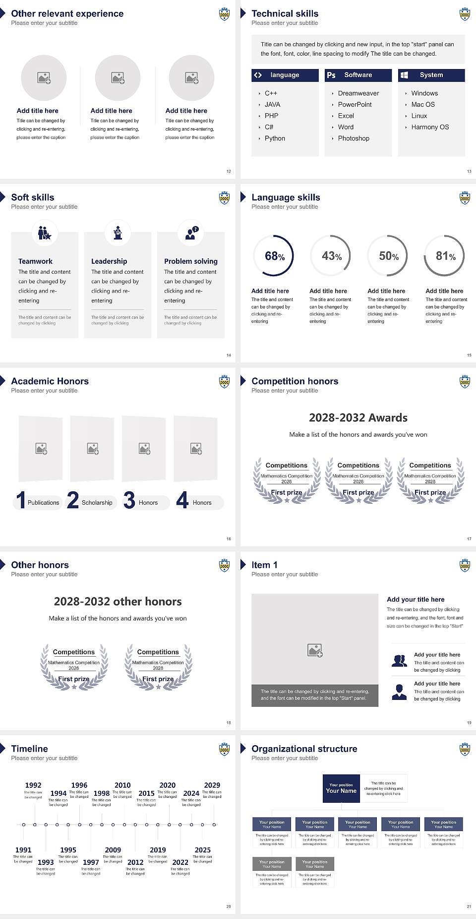 University of Pittsburgh-Greensburg Resume PPT Template4:3 ratio PPT effect preview image3