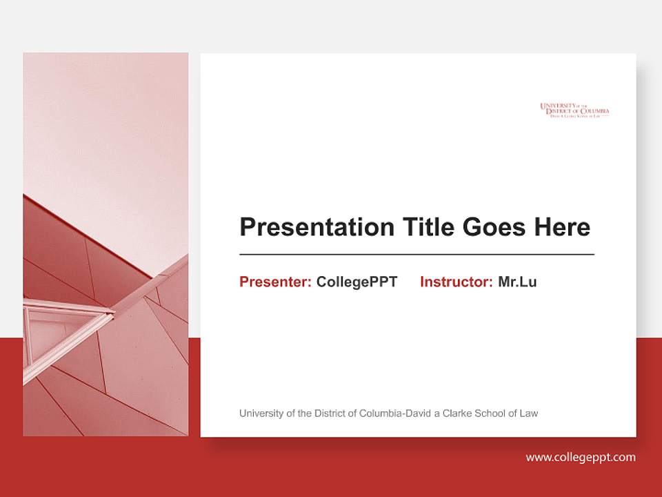 University of the District of Columbia-David a Clarke School of Law General Purpose PPT Template4:3 ratio PPT effect preview image6