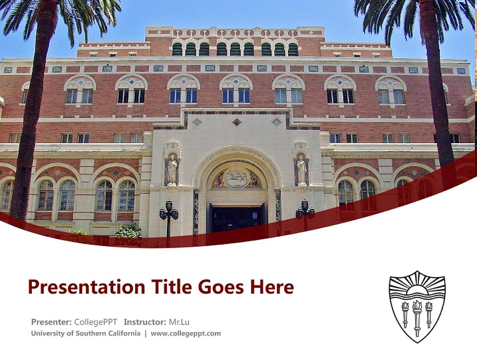 University of Southern California Course/Courseware Creation PPT Template4:3 ratio PPT effect preview image5