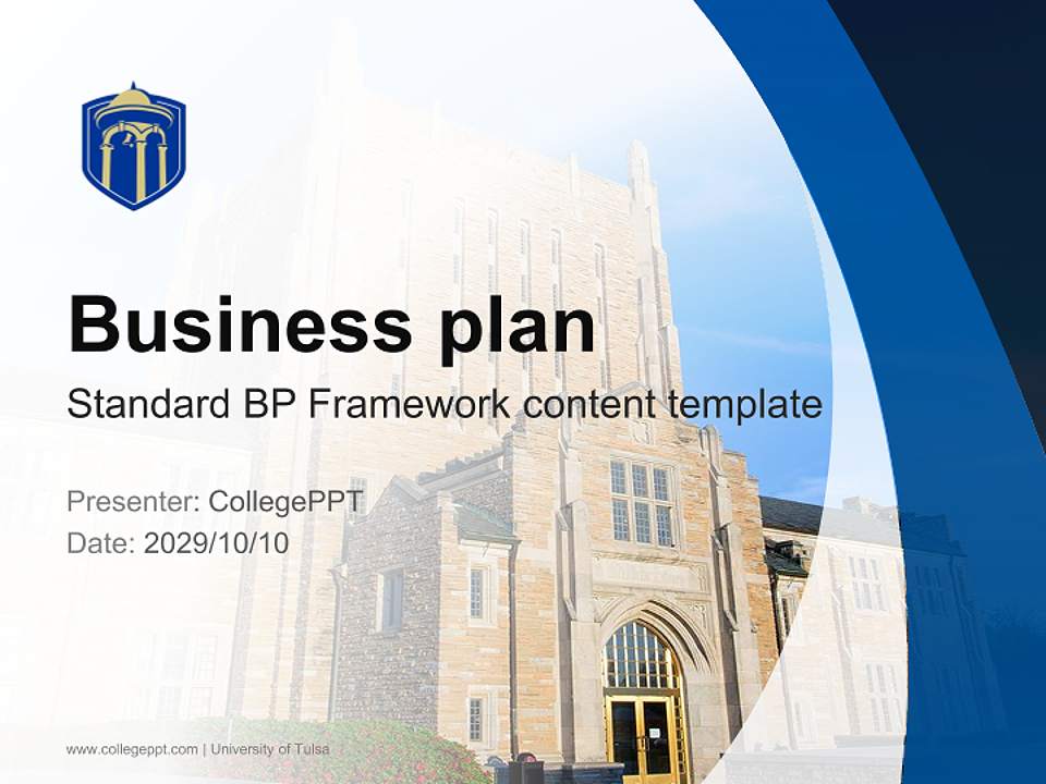 University of Tulsa Competition/Entrepreneurship Contest PPT Template4:3 ratio PPT effect preview image9