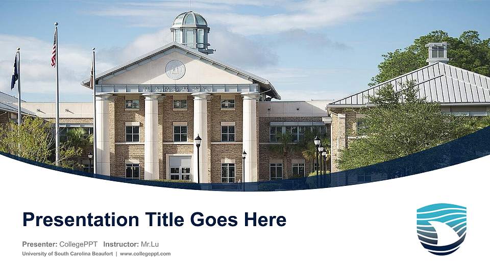 University of South Carolina Beaufort Course/Courseware Creation PPT Template16:9 ratio PPT effect preview image