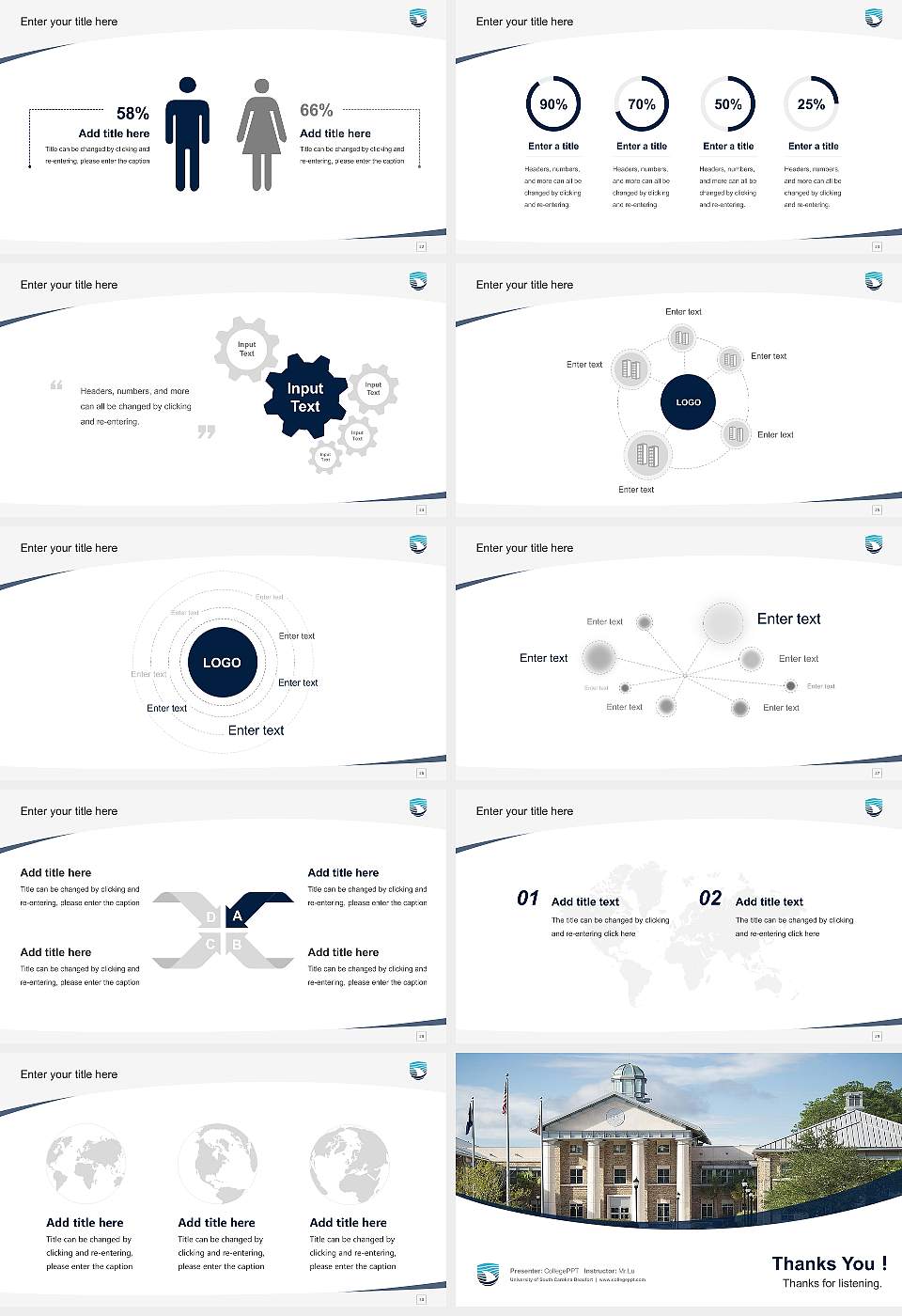 University of South Carolina Beaufort Course/Courseware Creation PPT Template16:9 ratio PPT effect preview image4