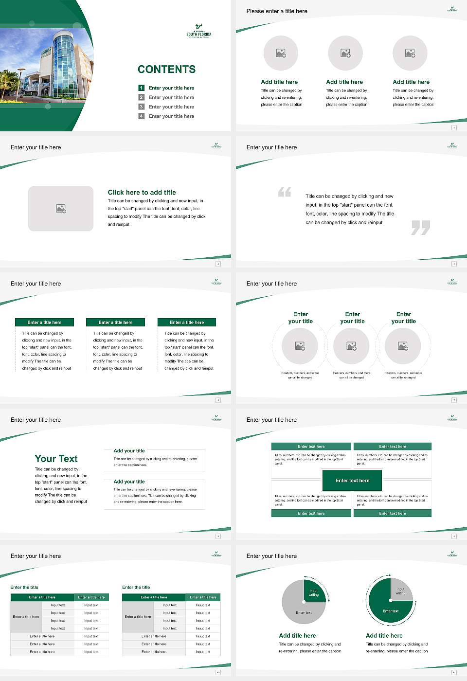 University of South Florida-St Petersburg Course/Courseware Creation PPT Template16:9 ratio PPT effect preview image2
