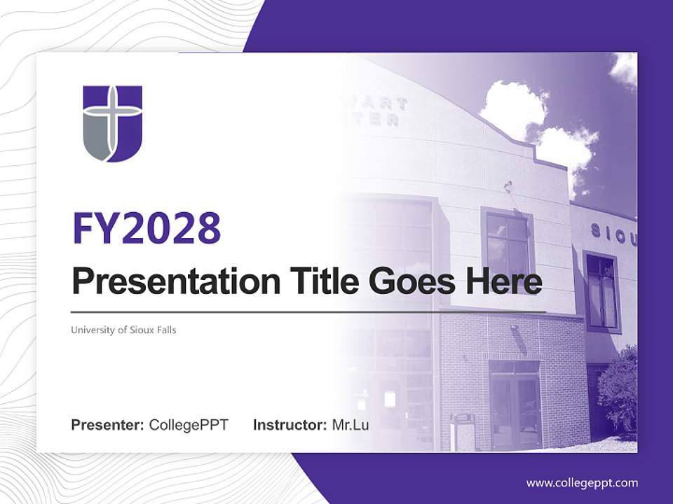 University of Sioux Falls Academic Presentation/Research Findings Report PPT Template4:3 ratio PPT effect preview image5