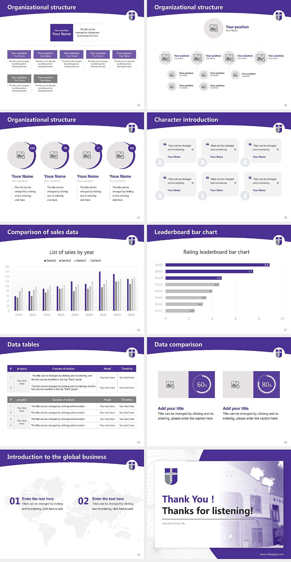 University of Sioux Falls Academic Presentation/Research Findings Report PPT Template4:3 ratio PPT effect preview image4