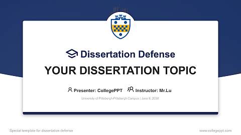University of Pittsburgh-Pittsburgh Campus Graduation Thesis Defense PPT Template
