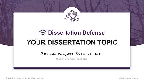 University of the People Graduation Thesis Defense PPT Template