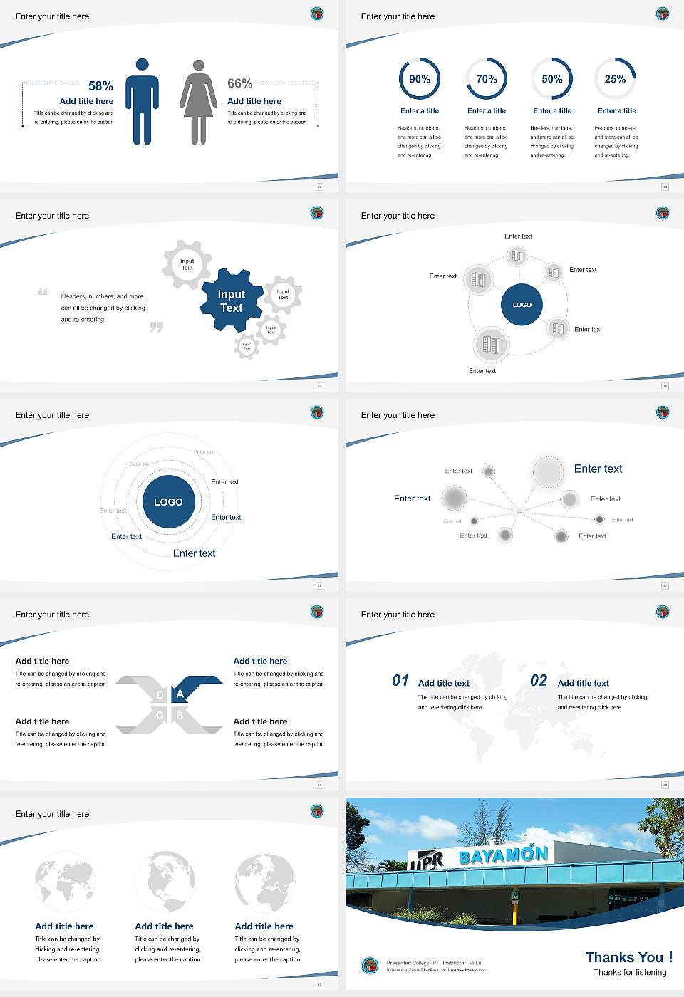 University of Puerto Rico-Bayamon Course/Courseware Creation PPT Template16:9 ratio PPT effect preview image4