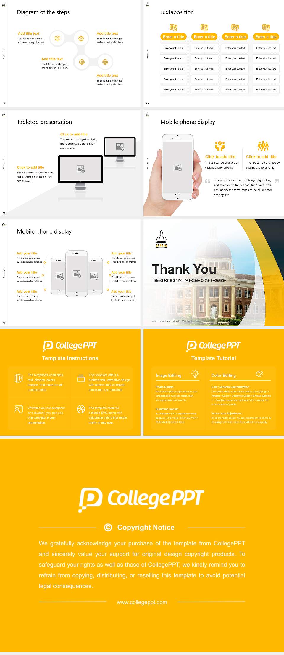 University of Southern Mississippi Competition/Entrepreneurship Contest PPT Template4:3 ratio PPT effect preview image9
