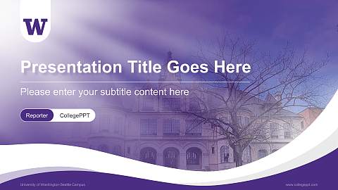 University of Washington-Seattle Campus Lecture Sharing and Networking Event PPT Template