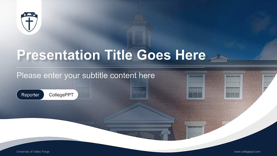 University of Valley Forge Lecture Sharing and Networking Event PPT Template16:9 ratio PPT effect preview image