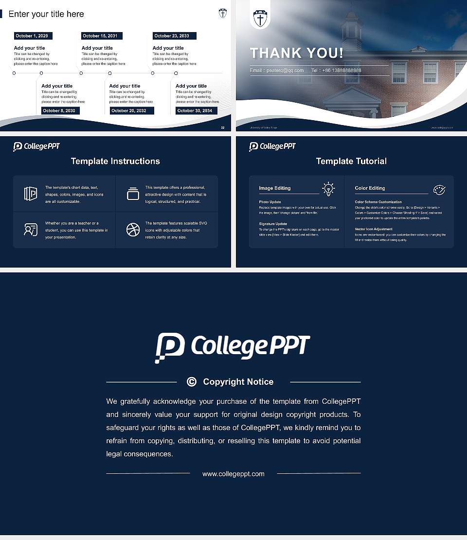 University of Valley Forge Lecture Sharing and Networking Event PPT Template16:9 ratio PPT effect preview image4