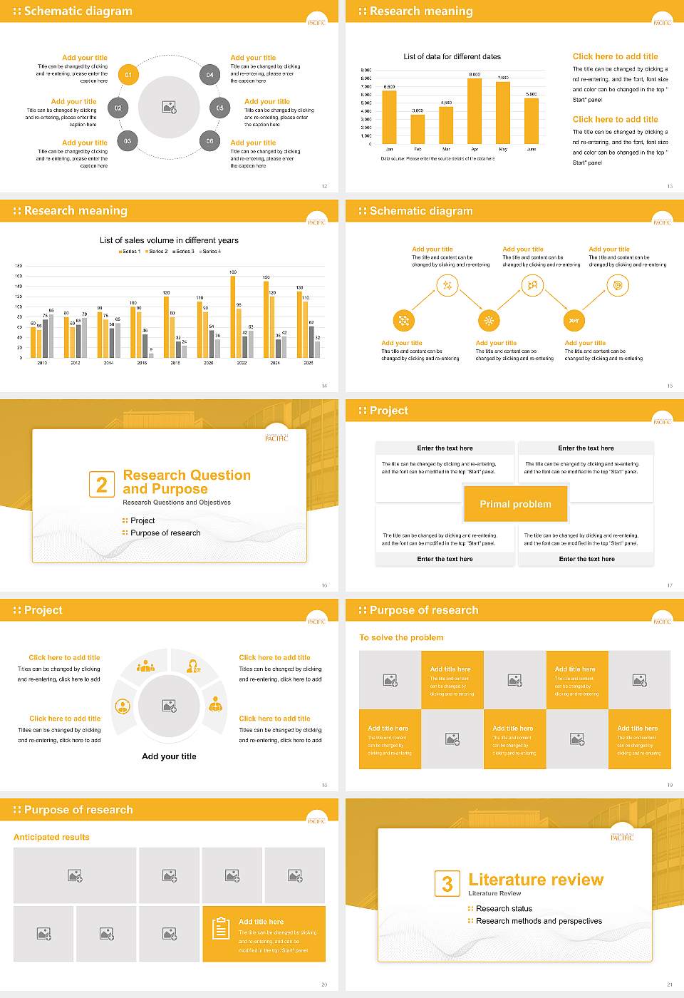 University of the Pacific Graduation Thesis Defense PPT Template16:9 ratio PPT effect preview image3