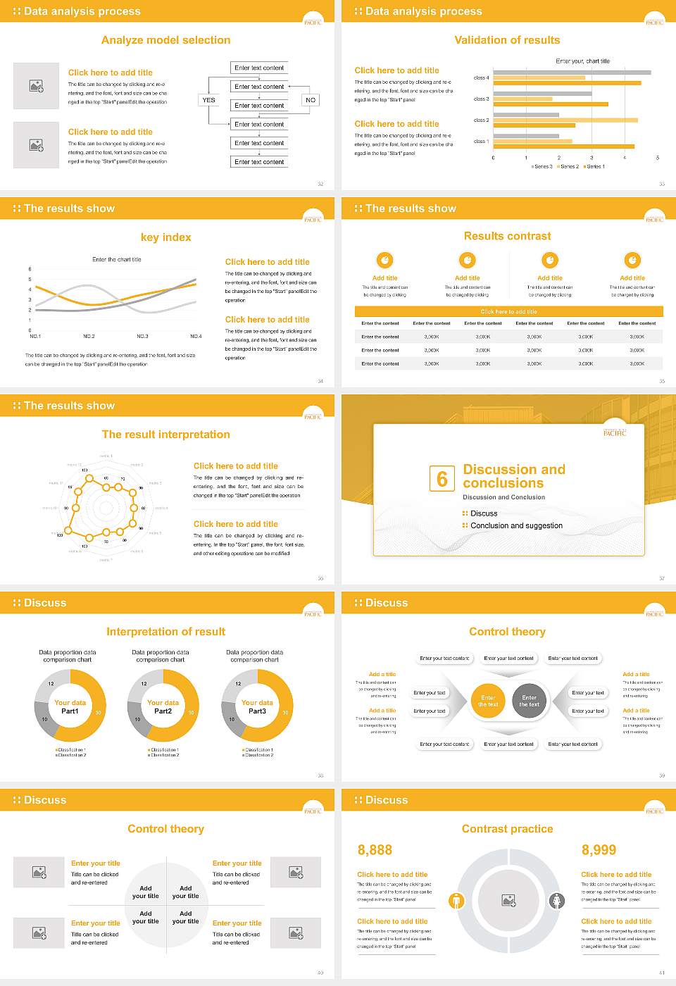 University of the Pacific Graduation Thesis Defense PPT Template16:9 ratio PPT effect preview image5