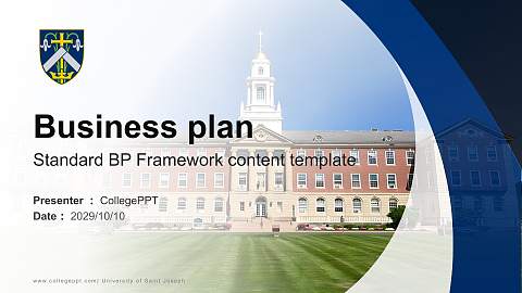 University of Saint Joseph Competition/Entrepreneurship Contest PPT Template