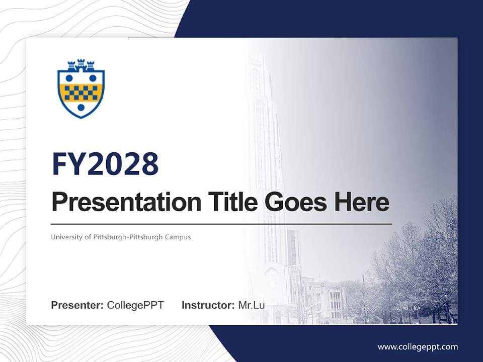 University of Pittsburgh-Pittsburgh Campus Academic Presentation/Research Findings Report PPT Template4:3 ratio PPT effect preview image5