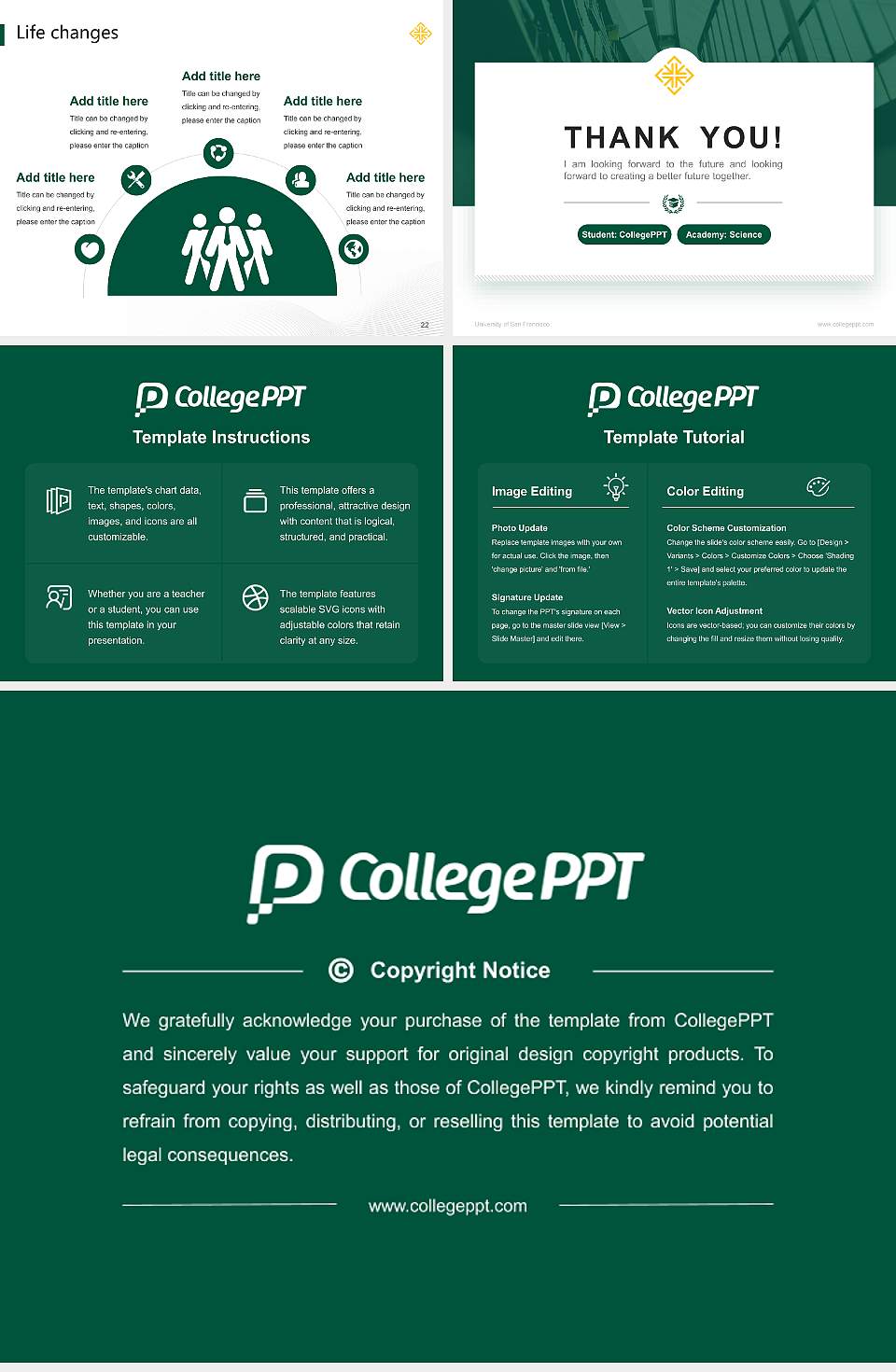 University of San Francisco National Scholarship Defense PPT Template4:3 ratio PPT effect preview image4