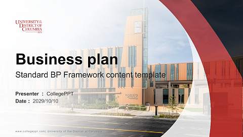 University of the District of Columbia Competition/Entrepreneurship Contest PPT Template