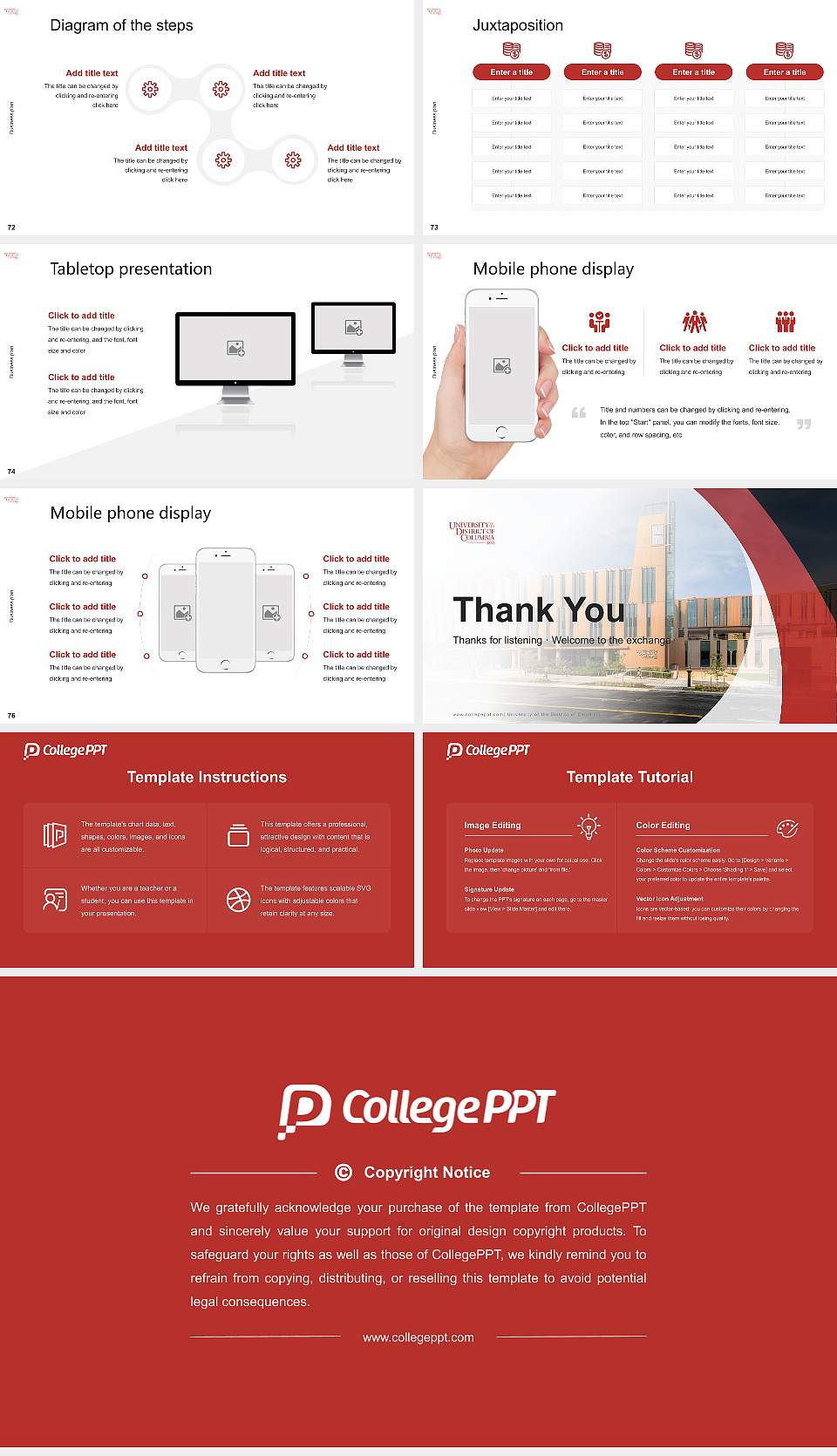 University of the District of Columbia Competition/Entrepreneurship Contest PPT Template16:9 ratio PPT effect preview image9