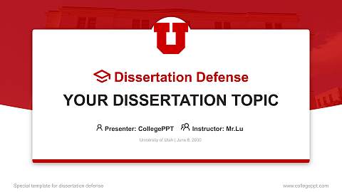 University of Utah Graduation Thesis Defense PPT Template
