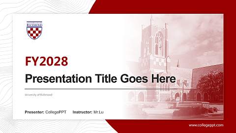 University of Richmond Academic Presentation/Research Findings Report PPT Template