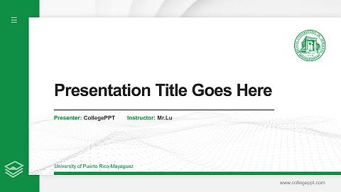 University of Puerto Rico-Mayaguez Thesis Proposal/Graduation Defense PPT Template