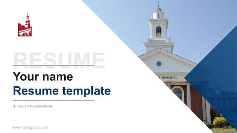 University of the Cumberlands Resume PPT Template