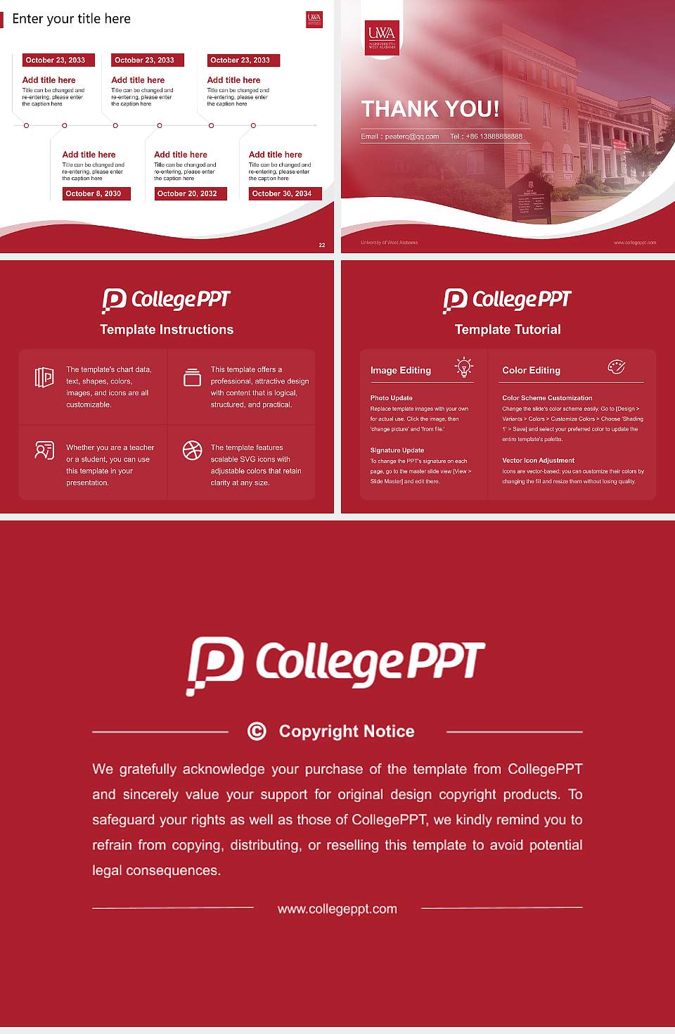 University of West Alabama Lecture Sharing and Networking Event PPT Template4:3 ratio PPT effect preview image4
