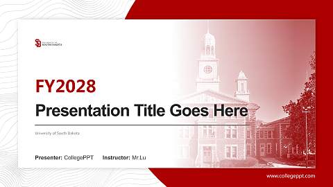 University of South Dakota Academic Presentation/Research Findings Report PPT Template