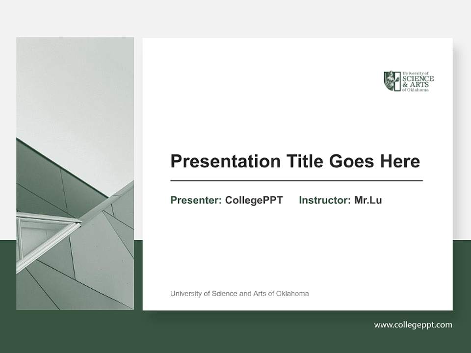 University of Science and Arts of Oklahoma General Purpose PPT Template4:3 ratio PPT effect preview image6
