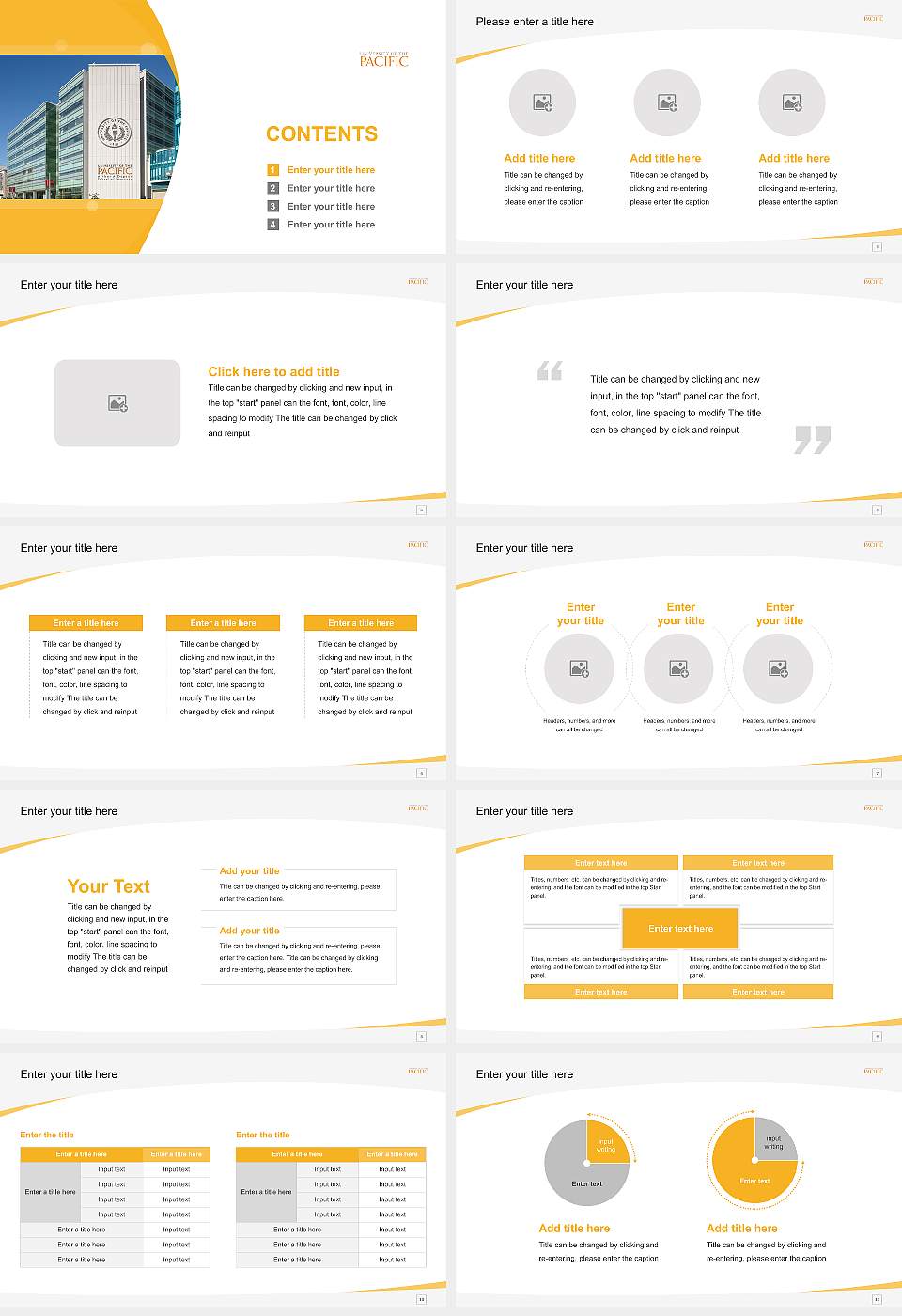 University of the Pacific Course/Courseware Creation PPT Template16:9 ratio PPT effect preview image2