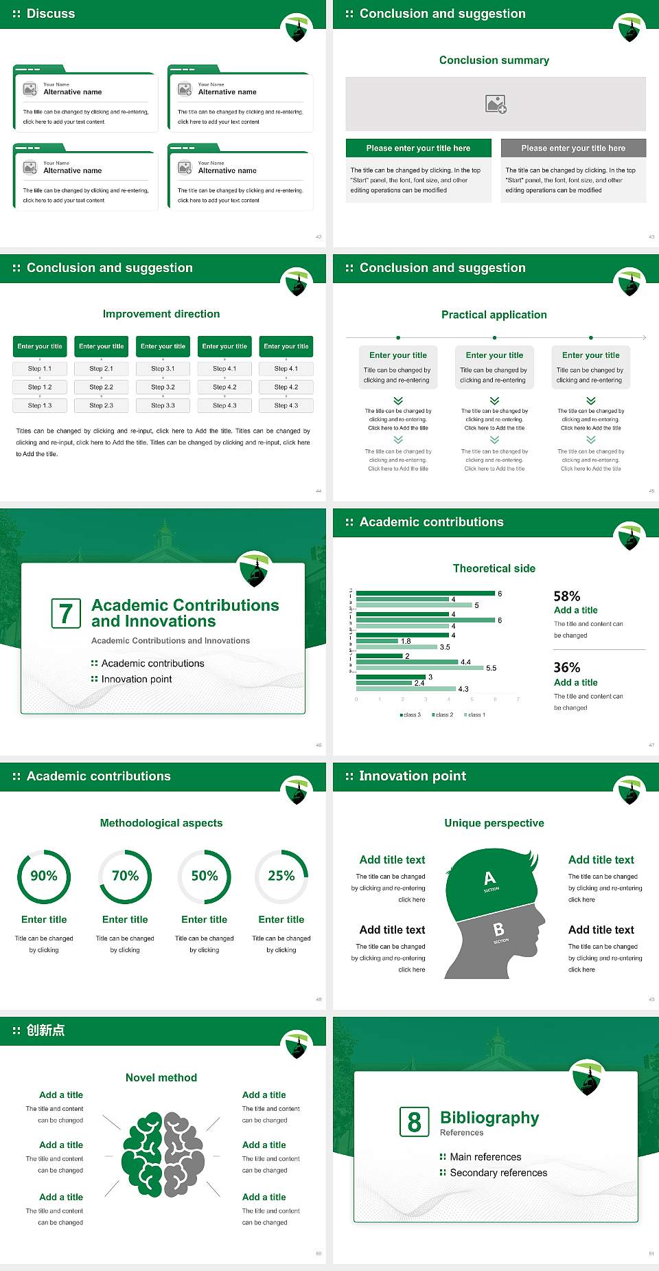 University of South Carolina-Upstate Graduation Thesis Defense PPT Template4:3 ratio PPT effect preview image6