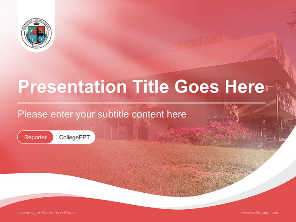 University of Puerto Rico-Ponce Lecture Sharing and Networking Event PPT Template4:3 ratio PPT effect preview image4