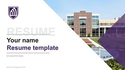 University of the Ozarks Resume PPT Template