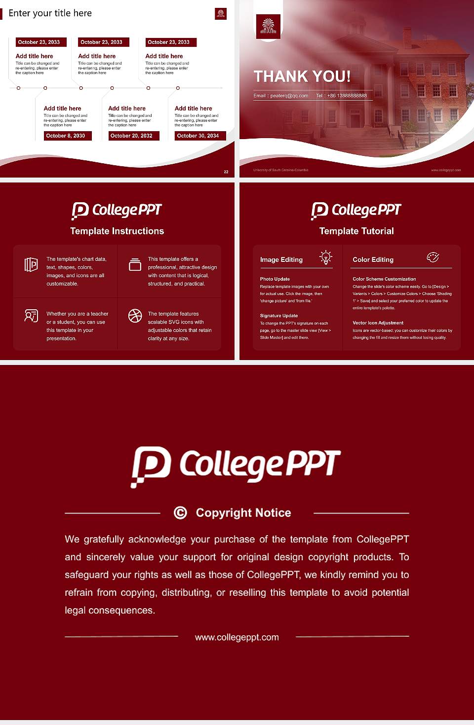 University of South Carolina-Columbia Lecture Sharing and Networking Event PPT Template4:3 ratio PPT effect preview image4
