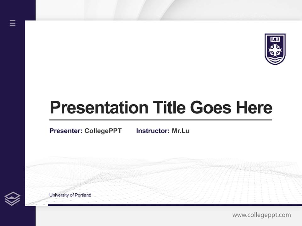 University of Portland Thesis Proposal/Graduation Defense PPT Template4:3 ratio PPT effect preview image5
