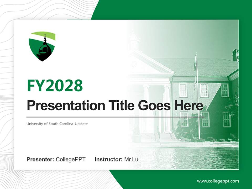 University of South Carolina-Upstate Academic Presentation/Research Findings Report PPT Template4:3 ratio PPT effect preview image5