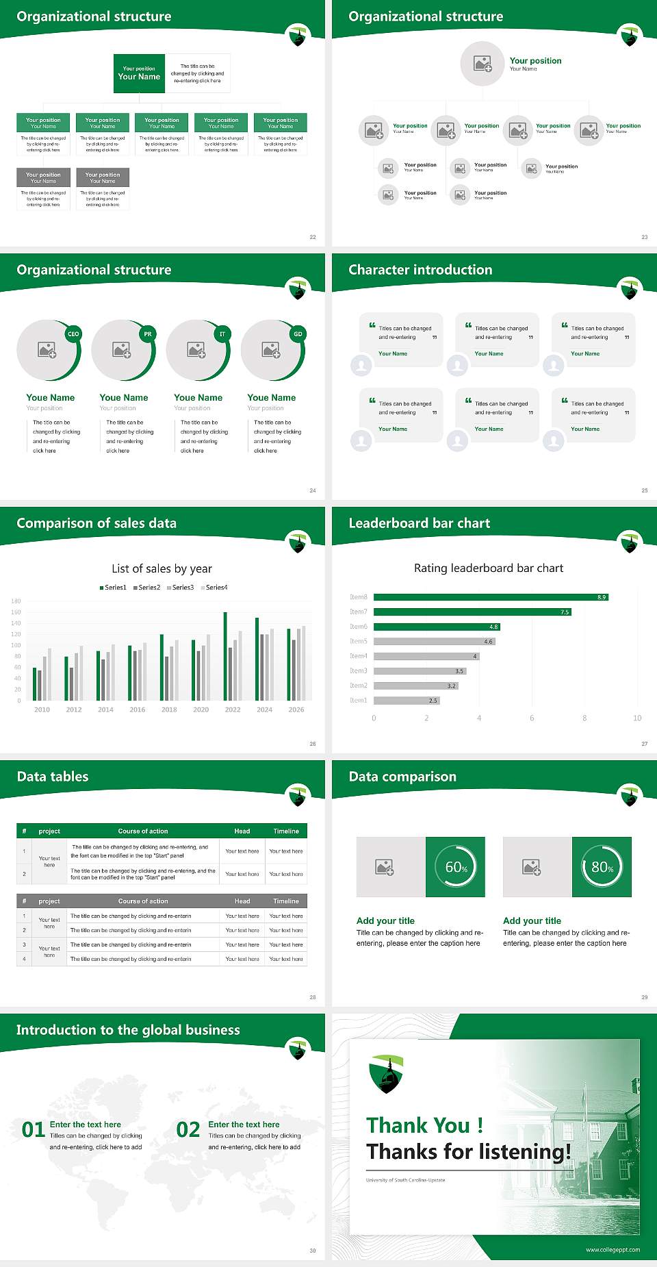 University of South Carolina-Upstate Academic Presentation/Research Findings Report PPT Template4:3 ratio PPT effect preview image4