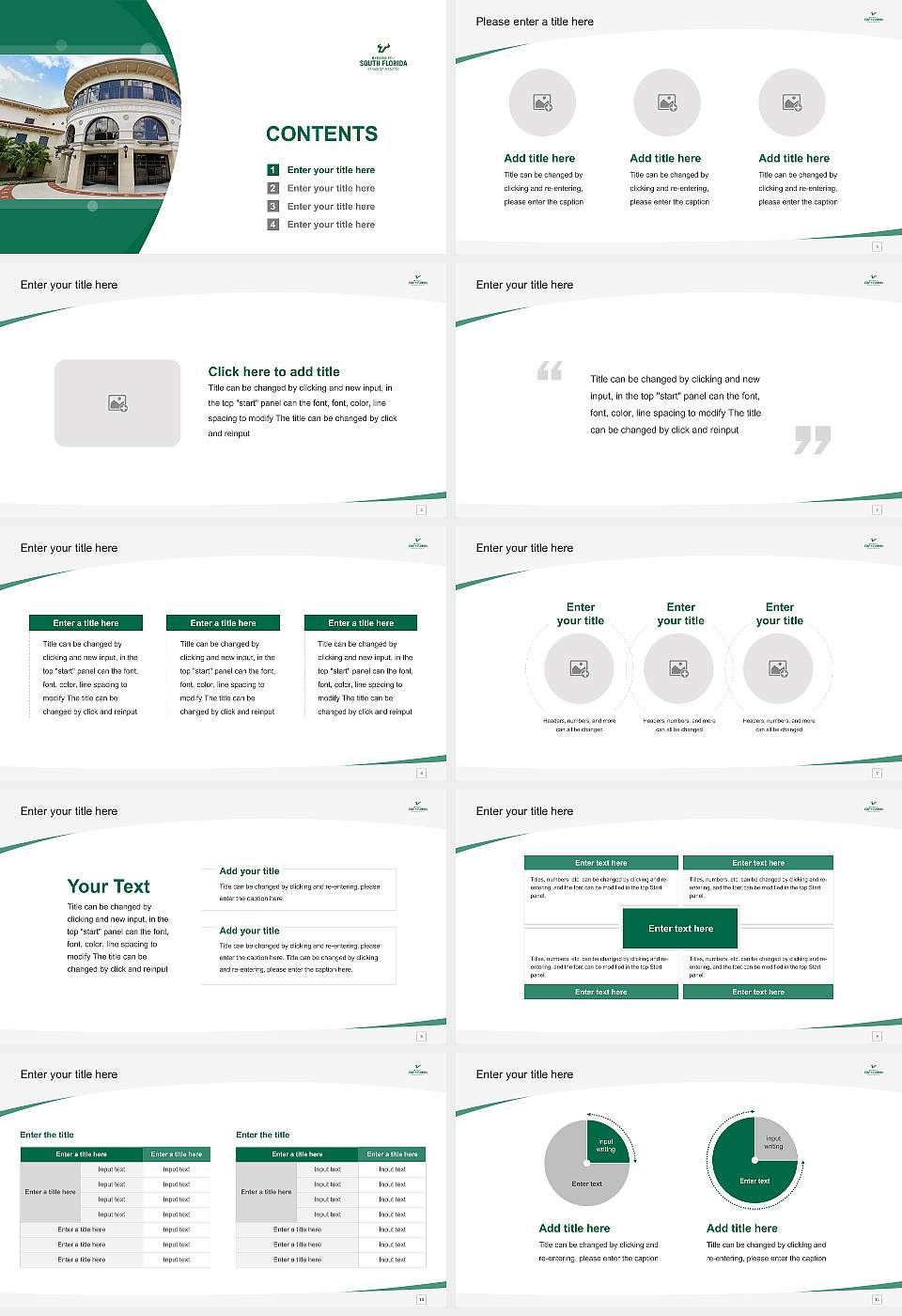 University of South Florida-Sarasota-Manatee Course/Courseware Creation PPT Template16:9 ratio PPT effect preview image2